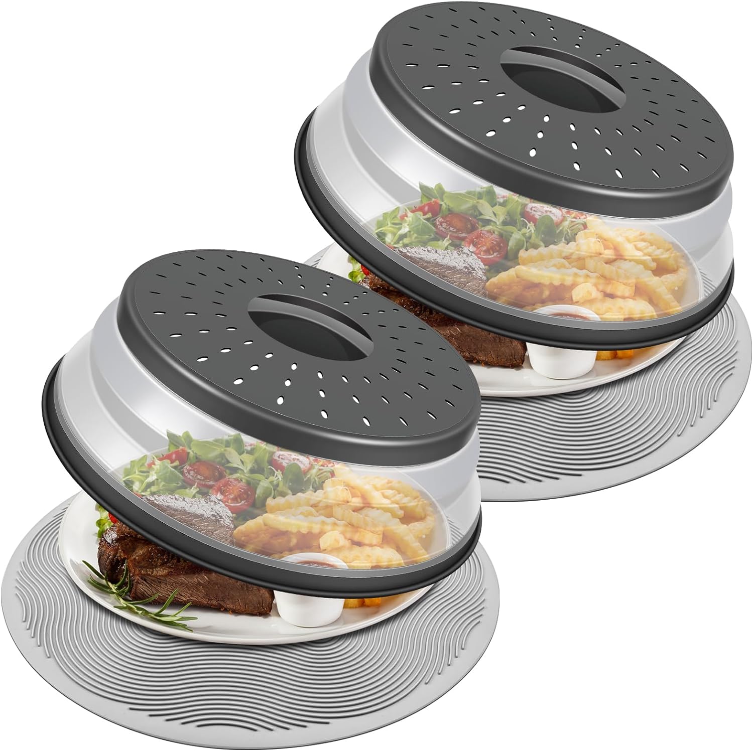 Microwave Food Cover, Collapsible Silicone Mat, Splatter Guard, Plate Holder, Kitchen Colander, Food Cover -10 Microwave Food Cover, Collapsible Silicone Mat, Splatter Guard, Plate Holder, Kitchen Colander, Food Cover -10